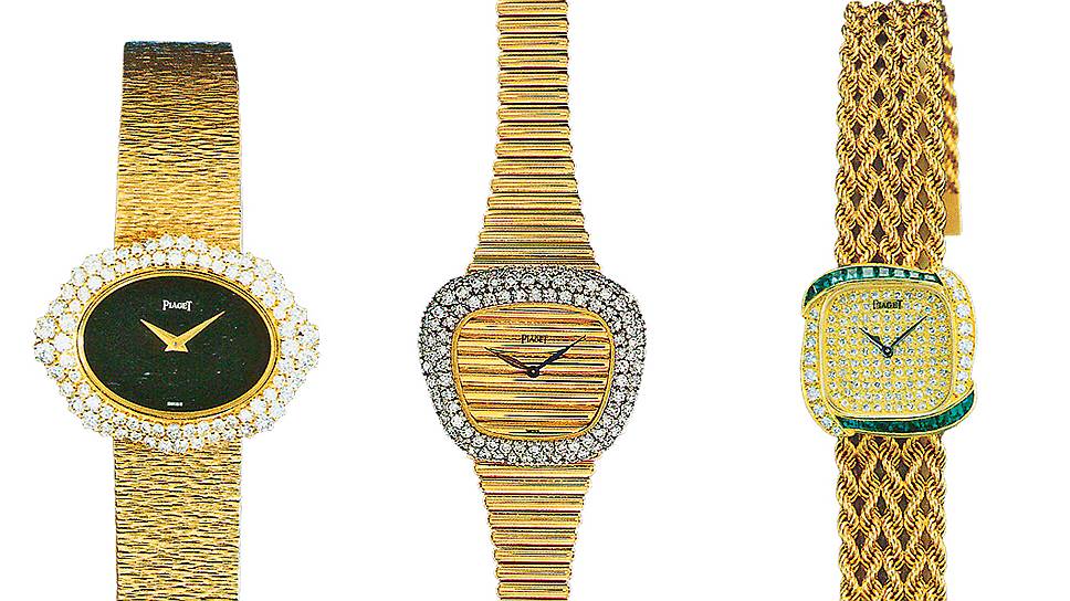 Золотые ювелирные часы Piaget, конец 1960-х 

