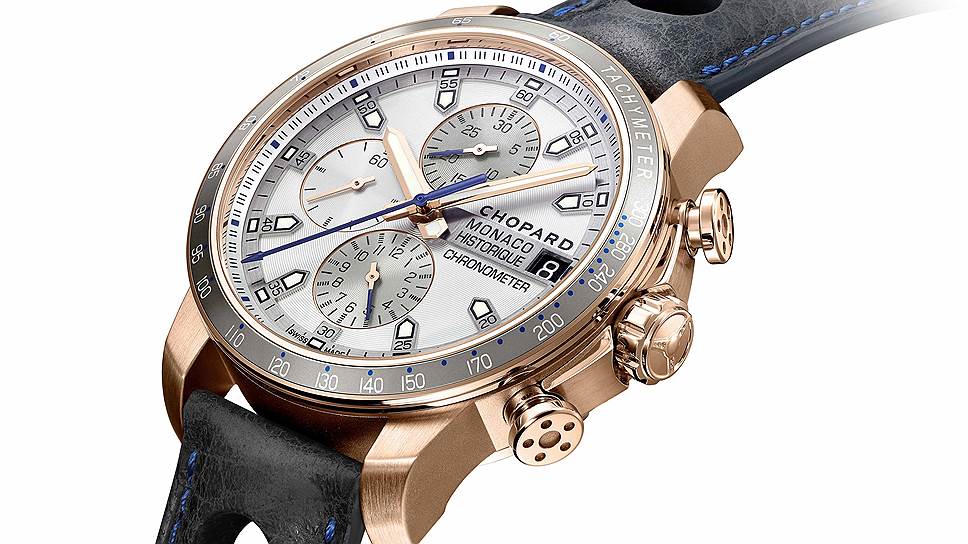 Chopard Grand Prix de Monaco Historique 216 Race Edition. Сертифицированный COSC автоматический хронометр с тахиметрической шкалой на кольце циферблата. Дата на отметке &quot;3 часа&quot;, рядом с надписью Monaco Historique. На задней крышке — эмблема Автомобильного клуба Монако. Резерв хода 46 часов. Корпус 44,5 мм. 500 экземпляров в стали и титане, 100 экземпляров в золоте