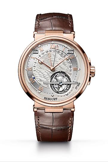 Breguet Marine Equation Marchante 5887 в розовом золоте с циферблатом из посеребренного золота