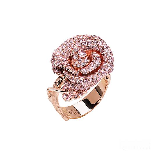 Dior Fine Jewellery, кольцо Bagatelle, розовое золото, розовые бриллианты 