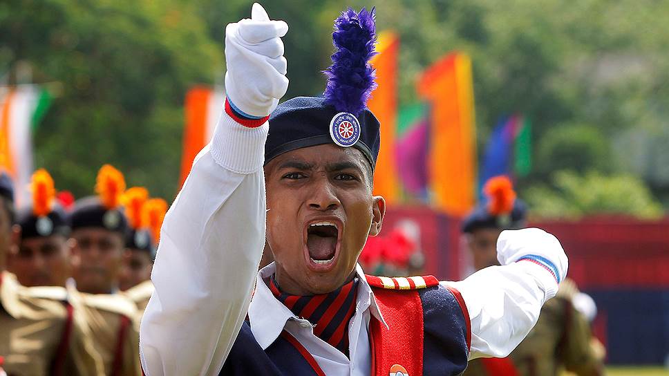 В Индии кадеты являются главными участниками парада на самых различных торжественных мероприятиях 
