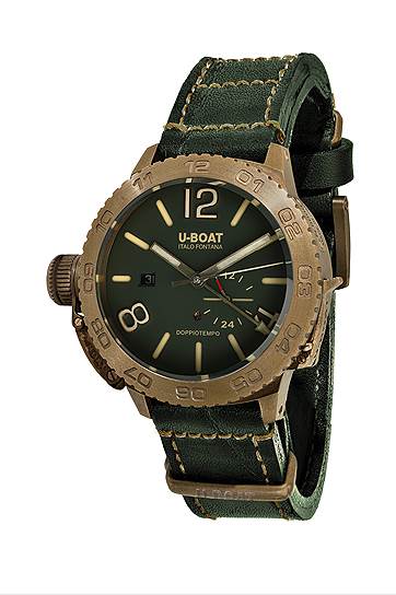 Doppio Tempo Auto Bronzo, бронза, 45 мм, автоматический калибр, U-Boat 
