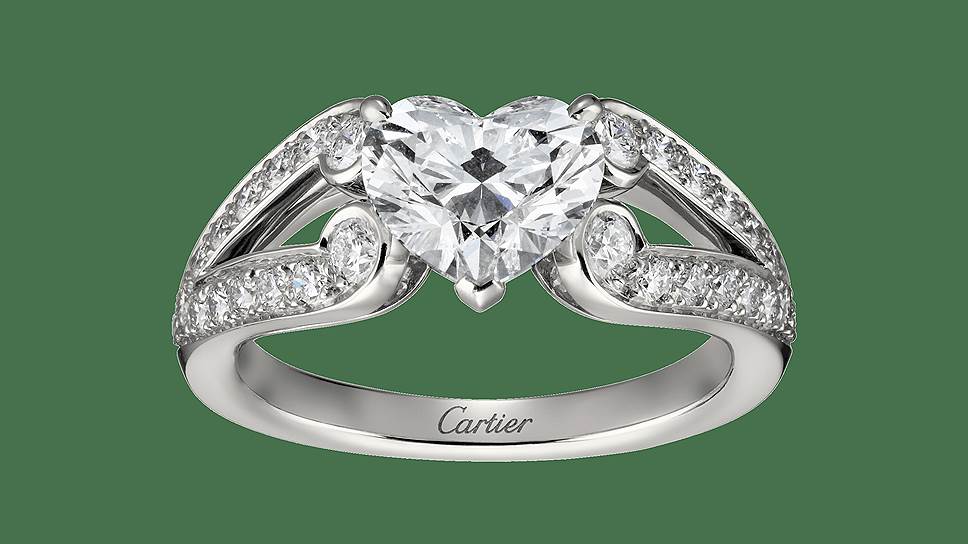 Кольцо You Are Mine, платина, бриллианты, Cartier 

