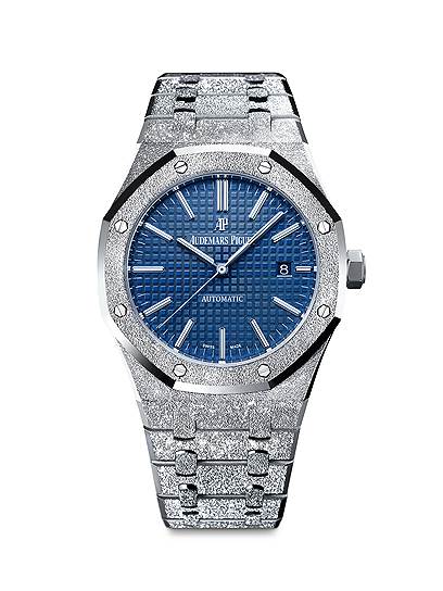 Часы Royal Oak Frosted Gold, белое золото, 41 мм, механизм с автоматическим подзаводом 
