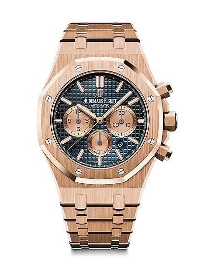 Часы Royal Oak Chronograph, розовое золото, 41 мм, механизм с автоматическим подзаводом 