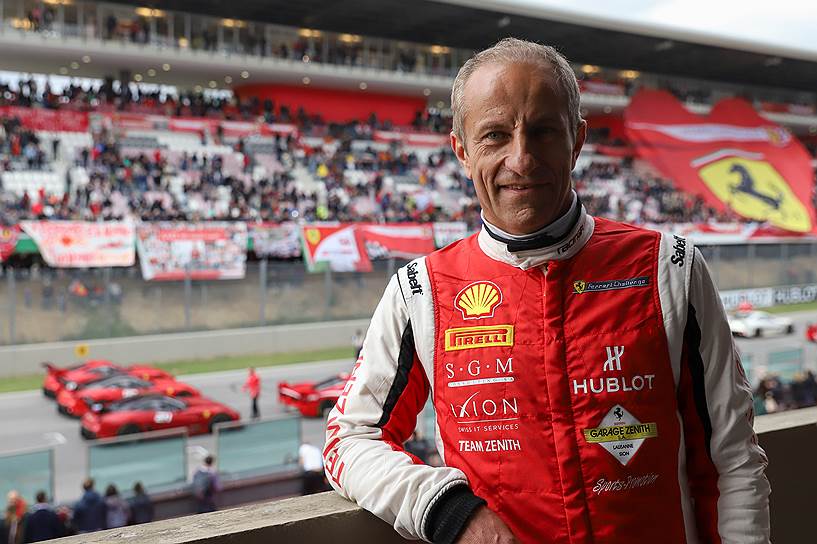 Пилот Ferrari Кристоф Урни на гонках Finali Mondiali в Муджелло 

