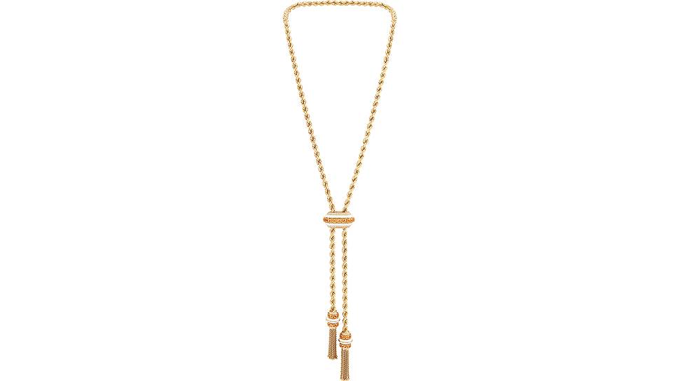 Van Cleef & Arpels, сотуар Liane, желтое золото, спессартиты, белый агат