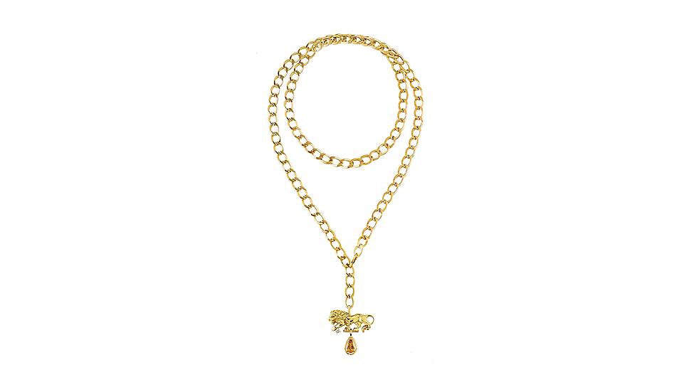 Chanel Fine Jewelry, колье L&#39;Esprit du Lion Audacious, желтое золото, оранжевый топаз, бриллианты 
