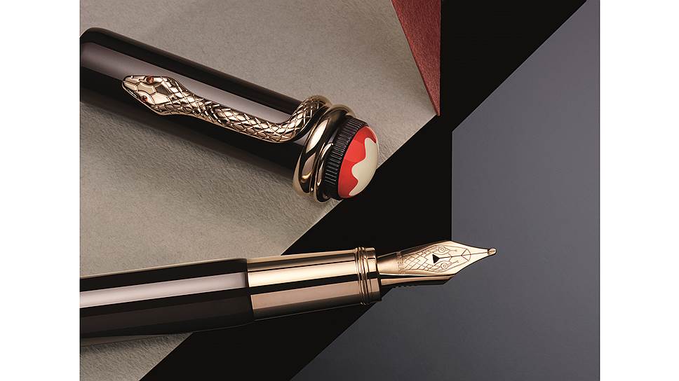 Montblanc, ручка Heritage Rouge et Noir Special Edition Coral, золото, металлический сплав, смола, лак 

