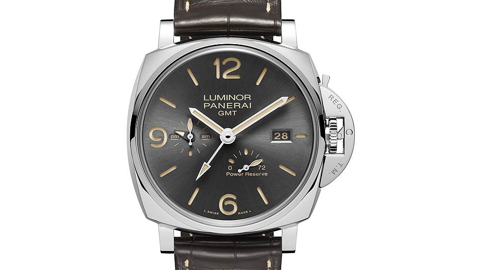 Panerai, часы Luminor Due 3 Days GMT Power Reserve Automatic Acciaio, 45 мм, 786 000 руб.
