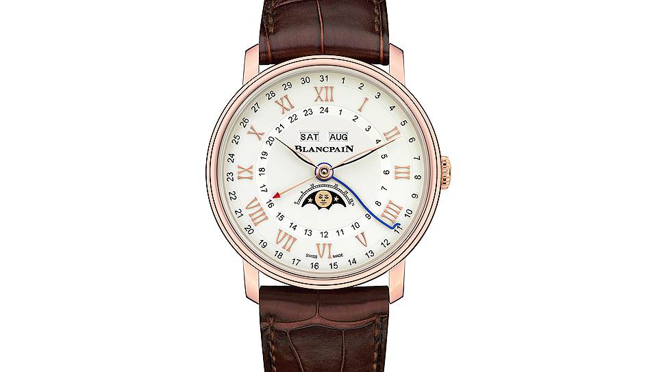Blancpain, часы Quantieme Villeret Complet GMT, 40 мм розовое золото, 1 695 500 руб.