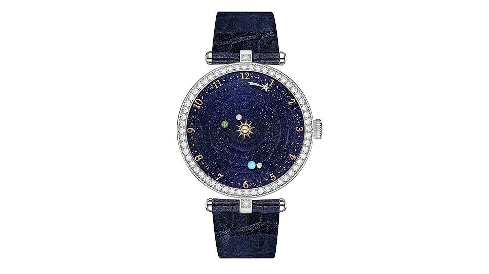 Van Cleef &amp; Arpels Lady Arpels Planetarium. Корпус белого золота 38 мм. Автоматический механизм с модулем Christiaan van der Klaauw и запасом хода в 55 часов. 257 500 CHF