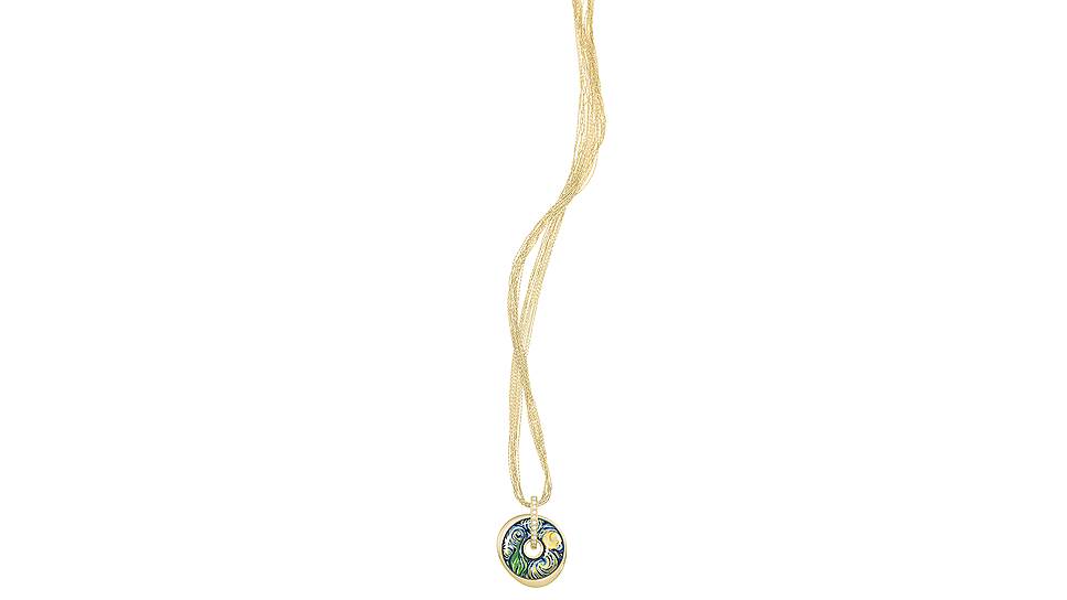 «Звездная ночь» Винсента Ван Гога, исполненная в технике эмали, украшает колье и серьги из новогодней коллекции 18K Gold&amp;Diamonds австрийского бренда FreyWille