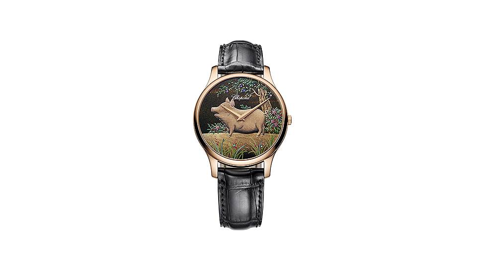 Chopard, часы L.U.C XP Urushi Year of the Pig, розовое золото, смола уруши, 39,5 мм, ультратонкий механизм с автоматическим подзаводом, запас хода 65 часов