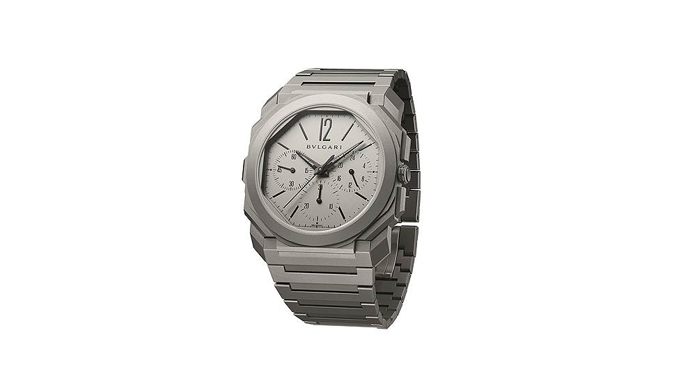 Bvlgari, часы Octo Finissimo Chronograph GMT Automatic, титан, 42 мм, механизм с автоматическим подзаводом