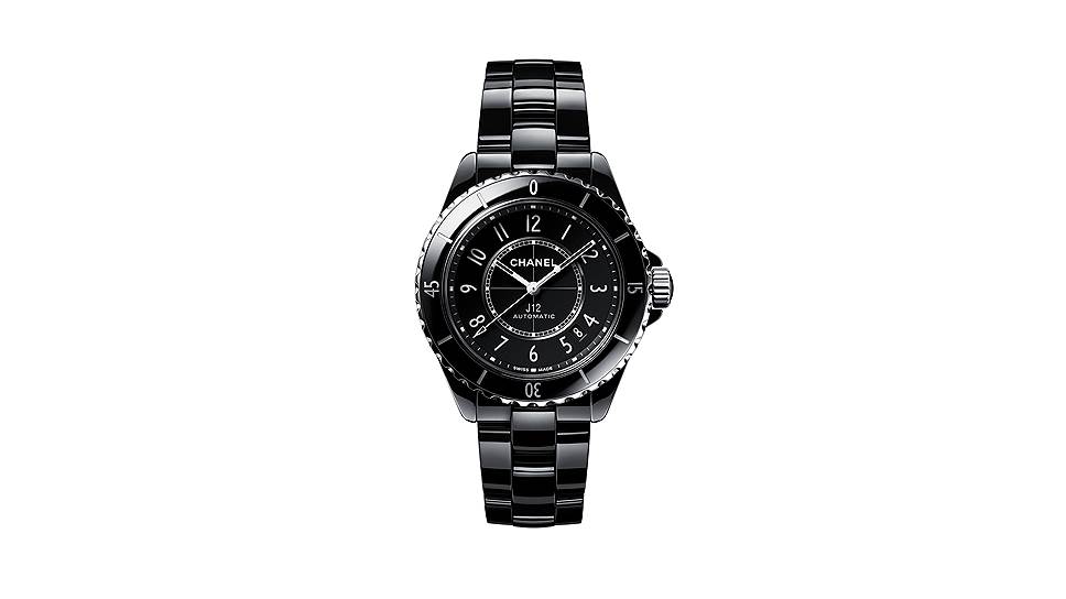 Chanel Horlogerie, часы J12, чёрная керамика, 38 мм, мануфактурный механизм с автоматическим подзаводом 