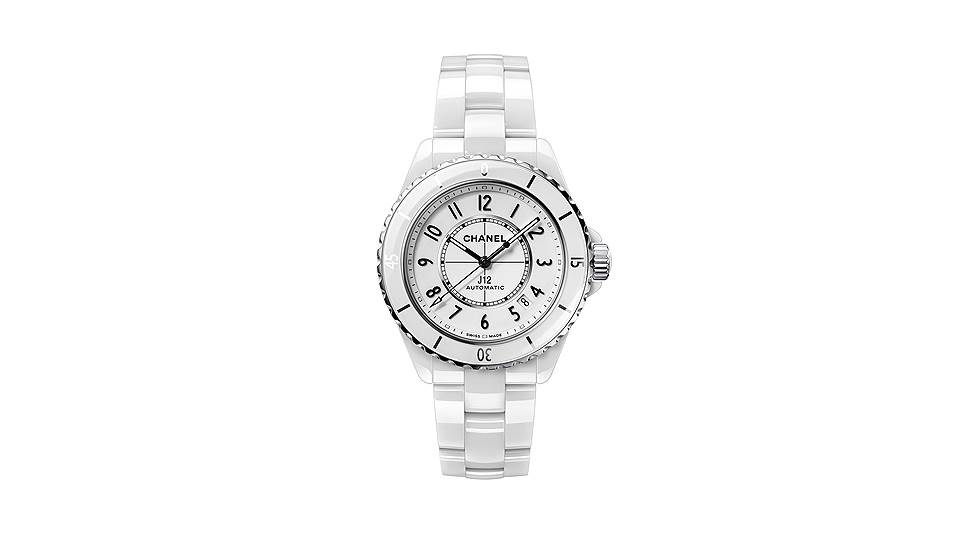 Chanel Horlogerie, часы J12, белая керамика, 38 мм, мануфактурный механизм с автоматическим подзаводом 