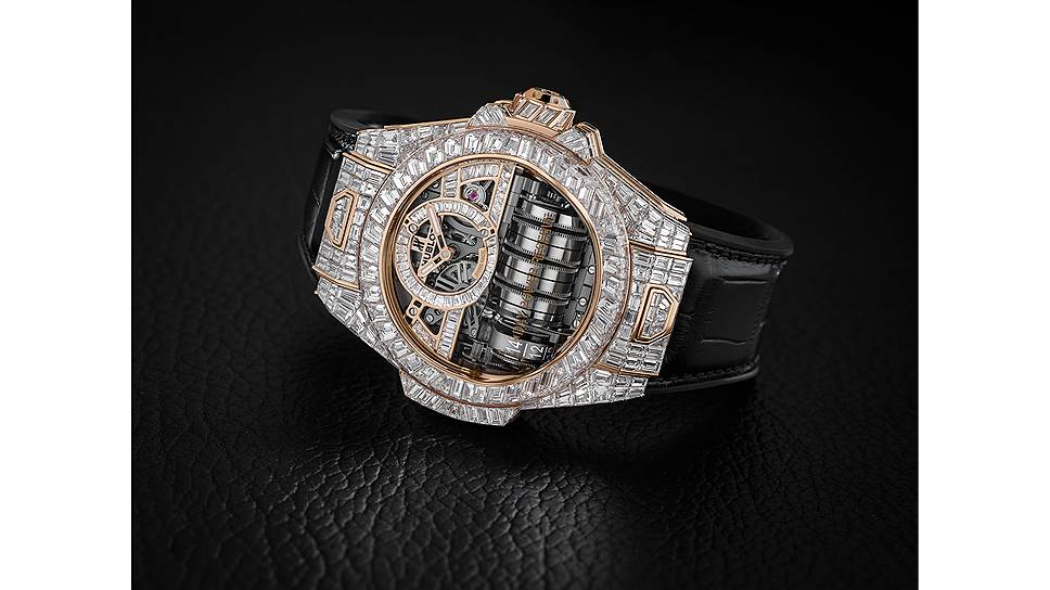 Big Bang MP-11 High Jewellery, 45 мм, золото King Gold, мануфактурный механизм с ручным подзаводом