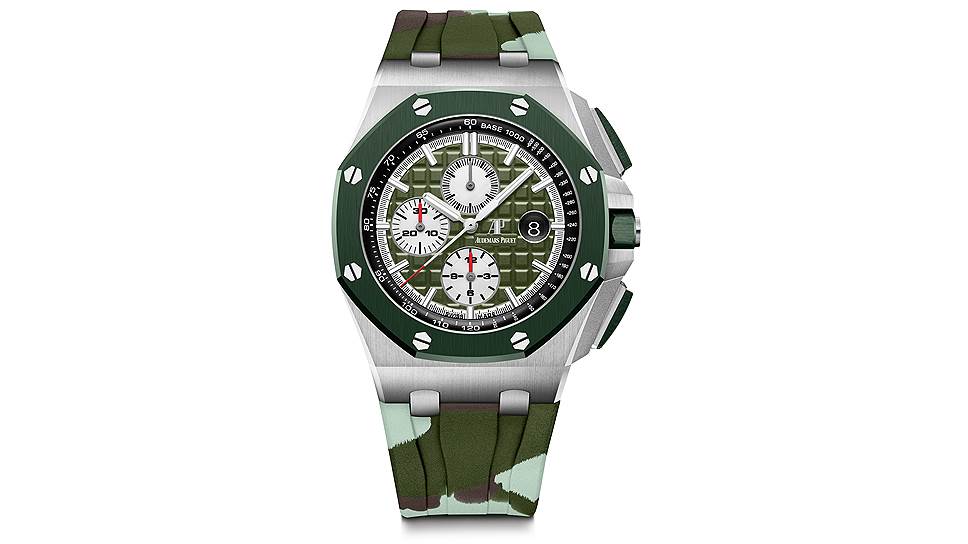 Audemars Piguet, часы Royal Oak Offshore Selfwinding Chronograph, 44 мм, сталь, керамика, механизм с автоматическим подзаводом