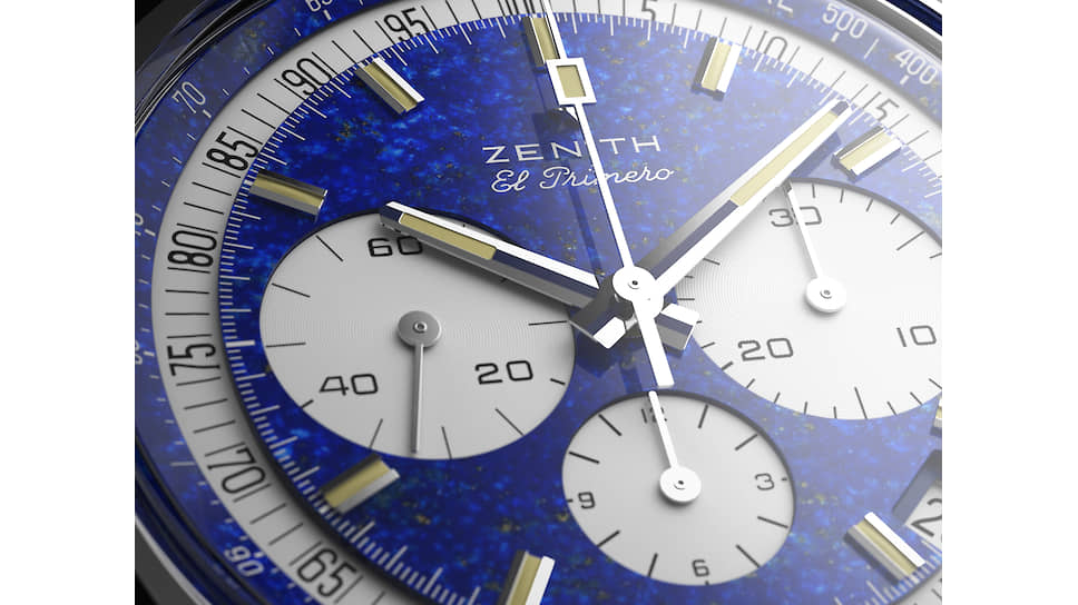 Лазуритовый циферблат уникального Zenith El Primero A386