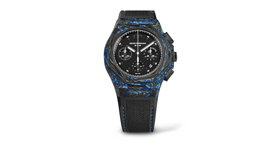 Girard-Perregaux Laureato Absolute Rock. Хронограф с мануфактурным механизмом с автоподзаводом в корпусе 44 мм из углепластика
