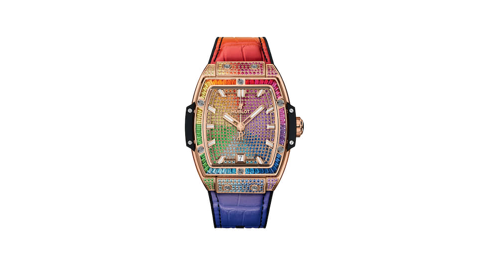 Hublot Spirit of Big Bang Rainbow 39 мм — корпус 39 мм из King Gold, 164 цветных камня, автоматический механизм HUB 1710