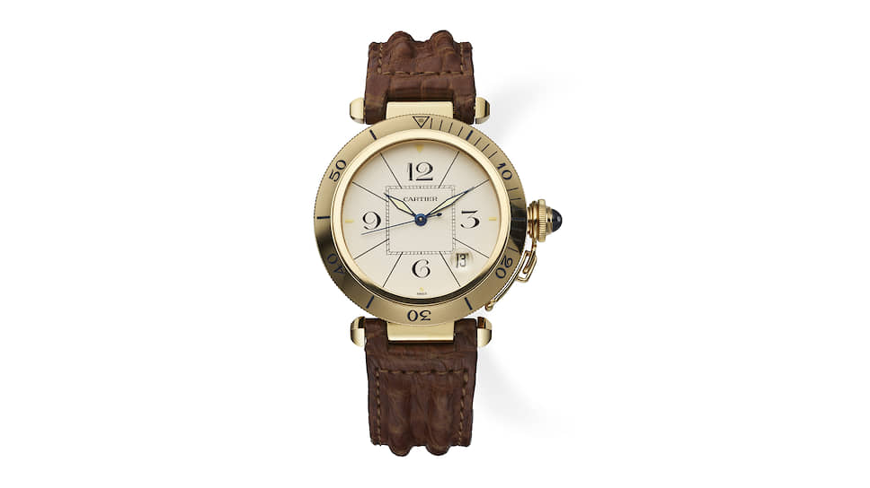 Cartier Pasha de Cartier, механизм с автоподзаводом в корпусе желтого золота 41 мм с заменяемыми кожаными ремешками