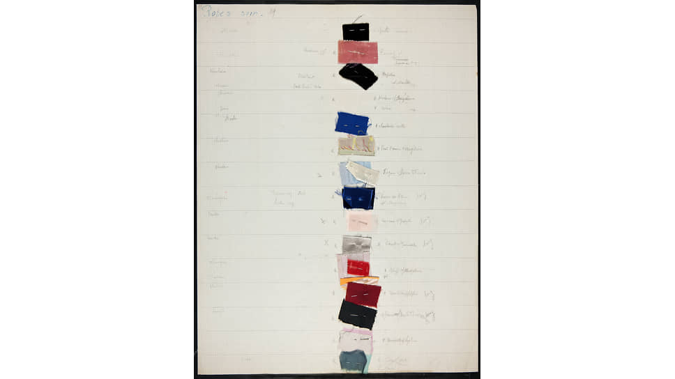 Образцы тканей для коллекции 1948 года

