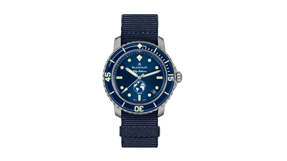 Blancpain Fifty Fathoms Blancpain Ocean Commitment BOC III в стальном корпусе 40 мм, механизм 1151 с четырехдневным запасом хода и кремниевым спуском, водонепроницаемость до 300 м