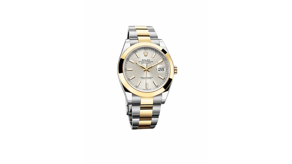 Часы Oyster Perpetual Datejust, Rolex, сталь, желтое золото