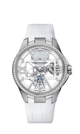 Skeleton X Sparkling, 42 мм, титан, бриллианты, механизм с ручным подзаводом, Ulysse Nardin