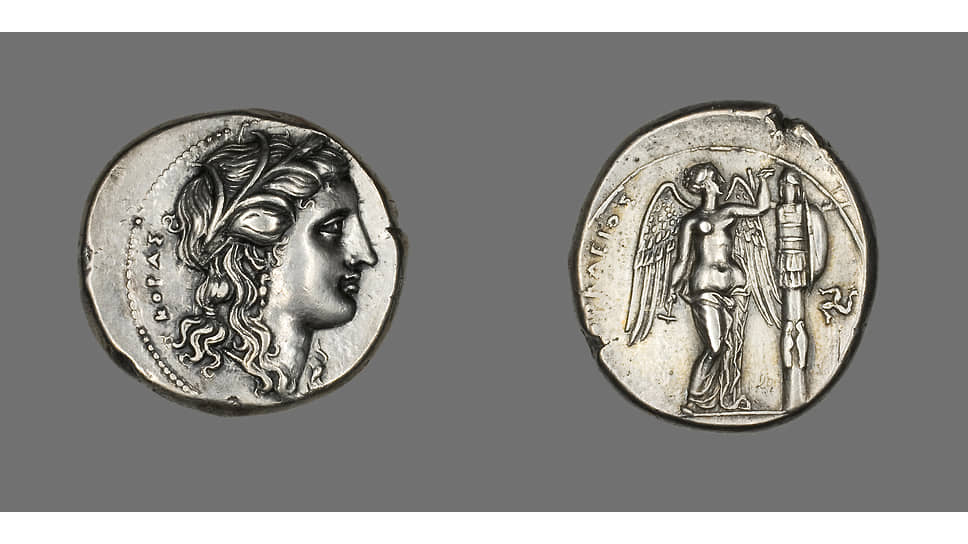 Древнегреческие монеты с изображением богини Персефоны, IV–III вв. до н. э.