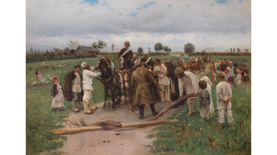 Владимир Маковский, «Застава на пути свадебного поезда», 1888 год