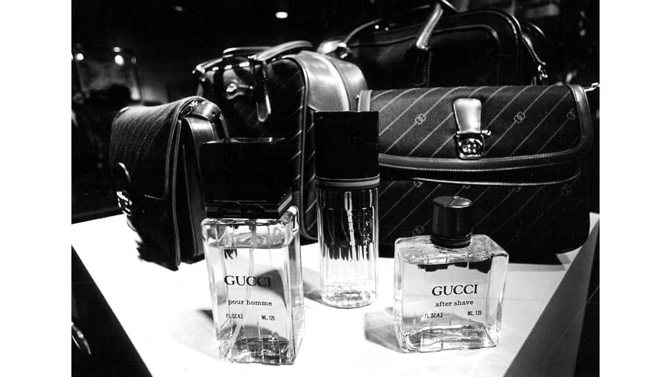 Ароматы и средства для мужчин, давшие старт парфюмерно-косметическому направлению бизнеса Gucci, начало 1980-х годов