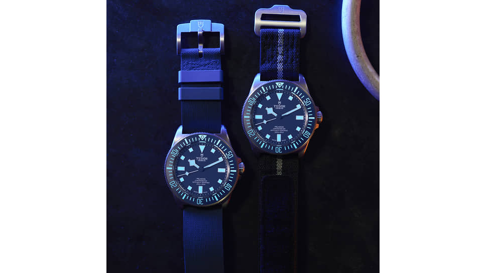 Tudor Pelagos FXD разработаны совместно с Военно-морскими силами Франции. Монолитный корпус из титана диаметром 42 мм с матовой отделкой оснащен фиксированными ушками