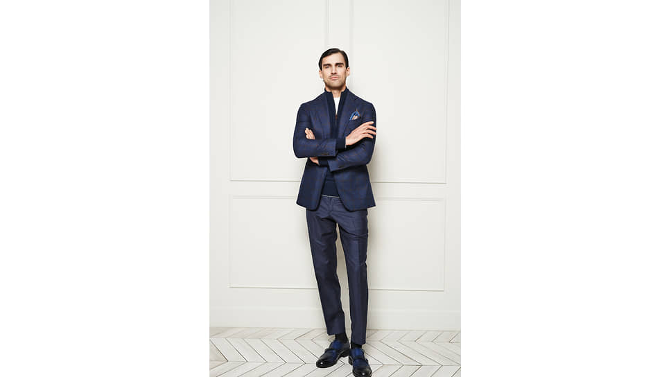 Комплект Casual, пиджак и брюки из ткани Loro Piana 