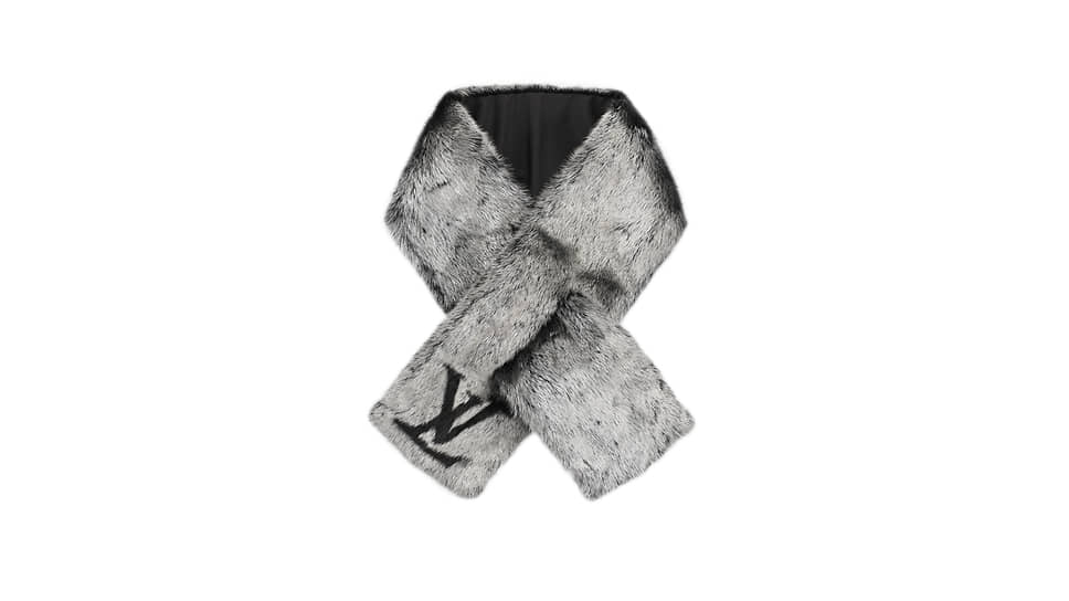Шарф, Louis Vuitton, натуральный мех
