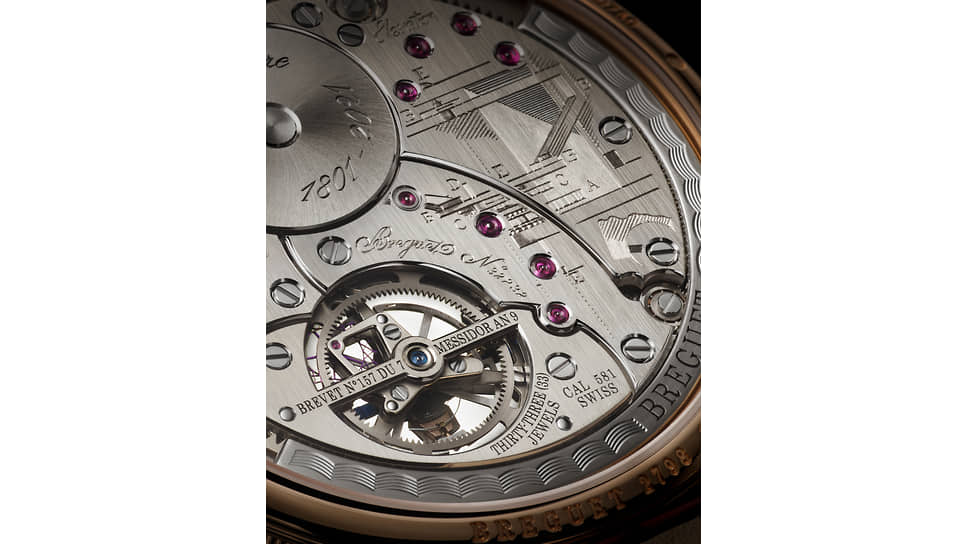 Механизм часов Breguet Classique Tourbillon Extra-Plat Anniversaire 5365