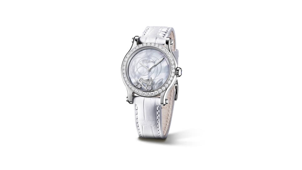 Часы Happy Sport Tatiana Navka Edition, Chopard, 36 мм, сталь, кварцевый механизм