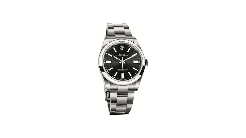 Rolex, часы Oyster Perpetual 41, 41 мм, сталь, механизм с автоматическим подзаводом, запас хода 70 часов, 499 500 руб.