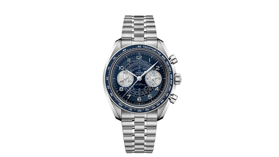 Speedmaster Co -Axial Master Chronometer Chronograph, 43 мм, сталь, механизм с ручным подзаводом, хронограф, пульсометр, тахиметр, телеметр, запас хода 60 часов, водонепроницаемость 50 м 