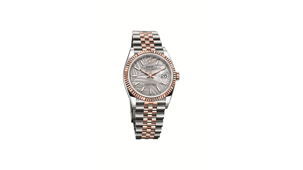 Rolex Oyster Perpetual Datejust в корпусе диаметром 36 мм из стали Oystersteel и золота Everose с бриллиантами