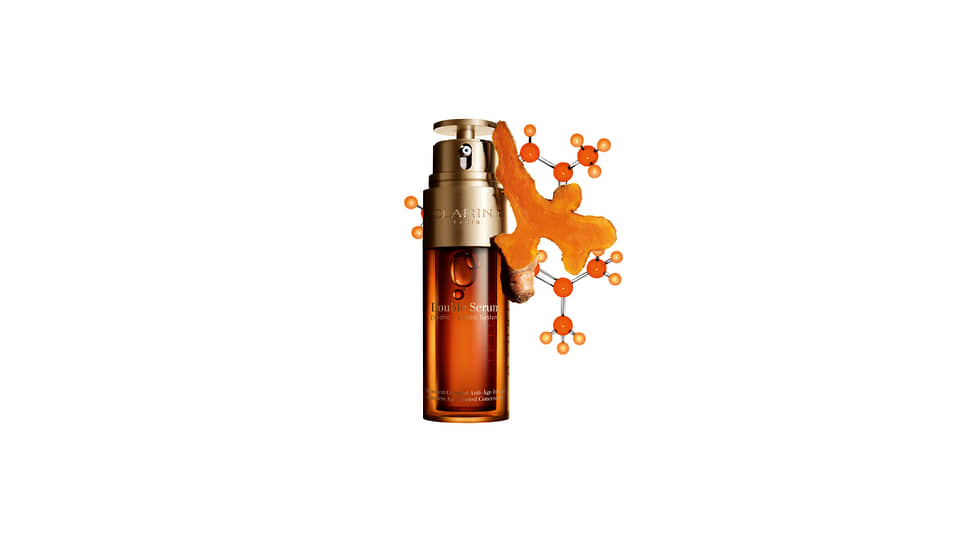 Double Serum, комплексная омолаживающая двойная сыворотка. Активные ингредиенты: ортосифон, каланхоэ, манго, ягоды годжи, жания рубенс, киви, калликарпа, расторопша пятнистая, энгельхардия роксбро, куркума, овес, какао, солерос, конский каштан, зеленый банан, гедихиум увенчанный, ворсянка, эдельвейс, миротамнус, киноа
