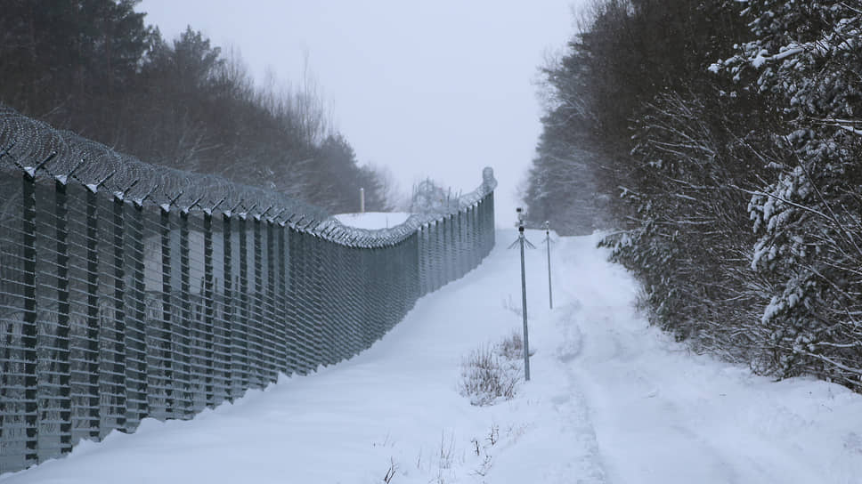 Ограждение на границе между Литвой и Белоруссией. Похоже на мечту дачника, любящего сетку-рабицу