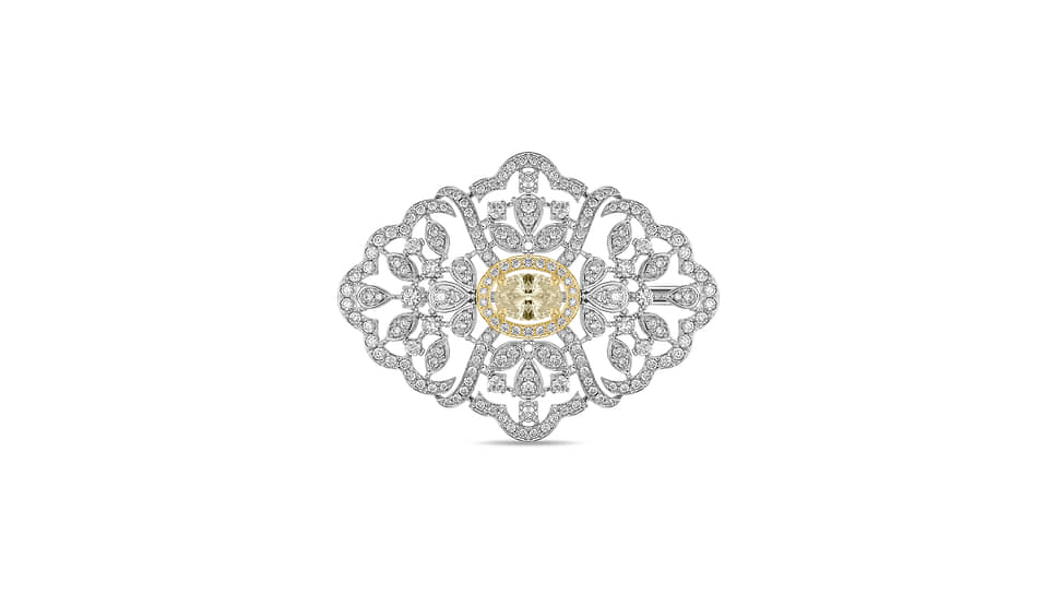 Кольцо из коллекции украшений Royal Diamonds с желтыми бриллиантами от MIUZ Diamonds