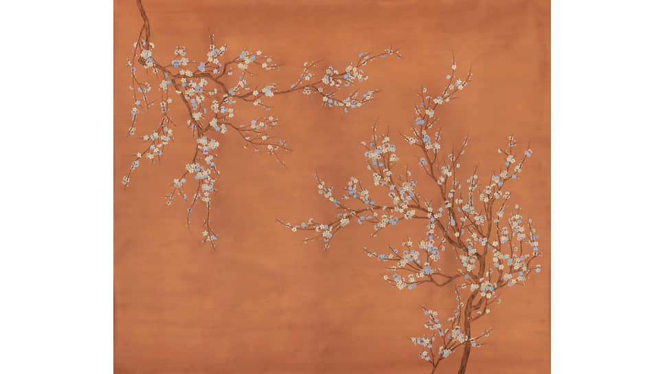 Nara Blossom, ручная роспись и вышивка, de Gournay