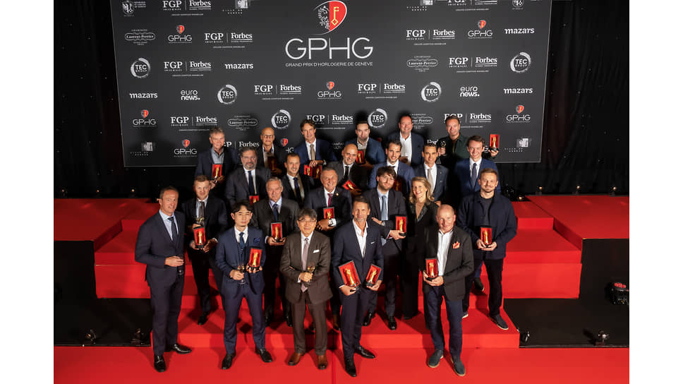 Победители Grand Prix d’Horlogerie de Geneve на традиционной заключительной фотографии