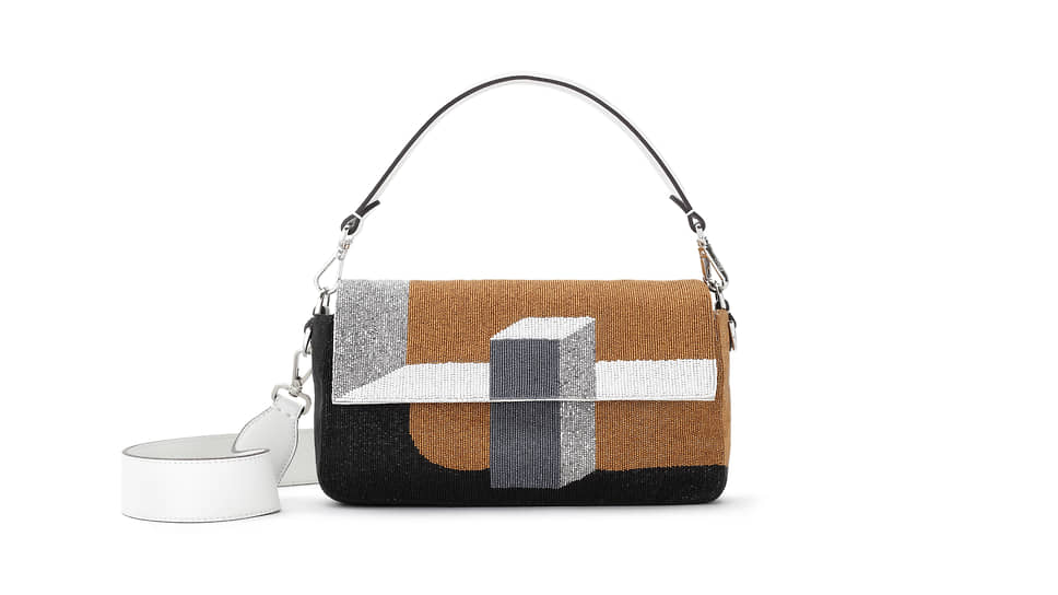 Сумка Fendi Baguette Re-Edition из разноцветного бисера