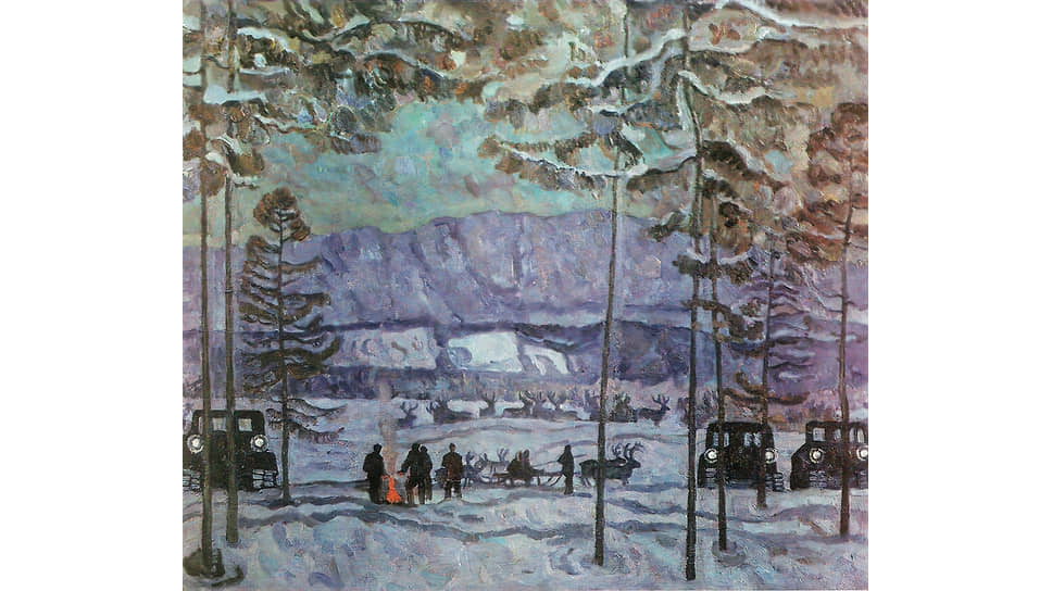 Ким Коваль. «Встреча в пути», 1977 год. Из серии «По трассам БАМа»