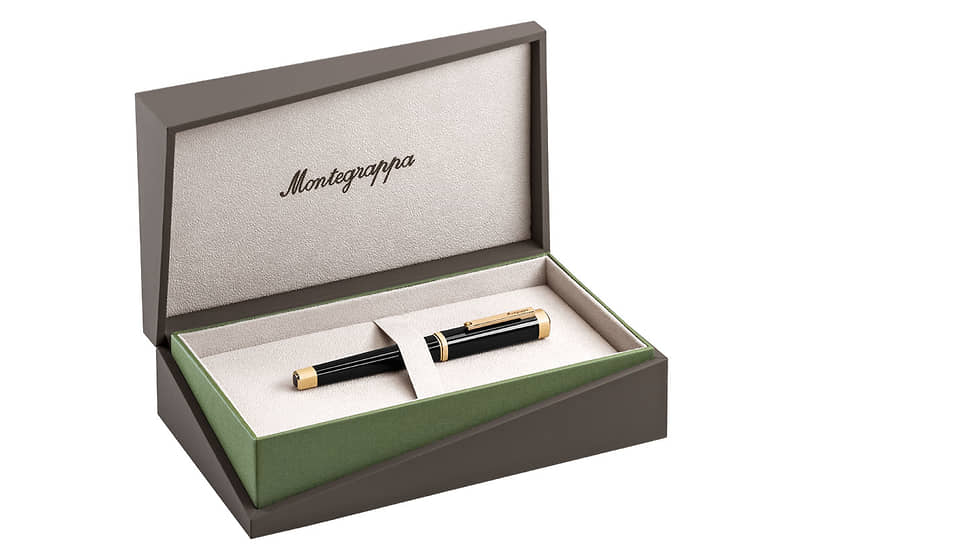 Ручка-роллер Montegrappa Quattro, смола с покрытием позолотой, сапфировое стекло на колпачке